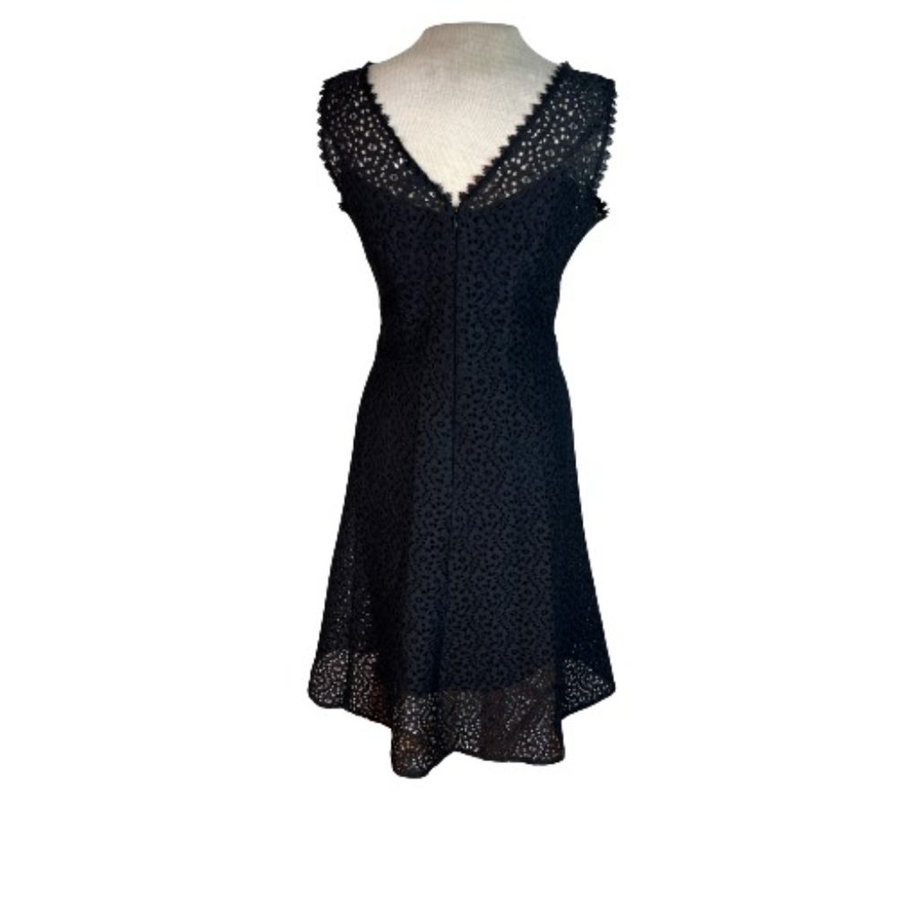WHBM White House Black Market Lace Fit Flare Dress Black Size 6 - Picture 4 of 7